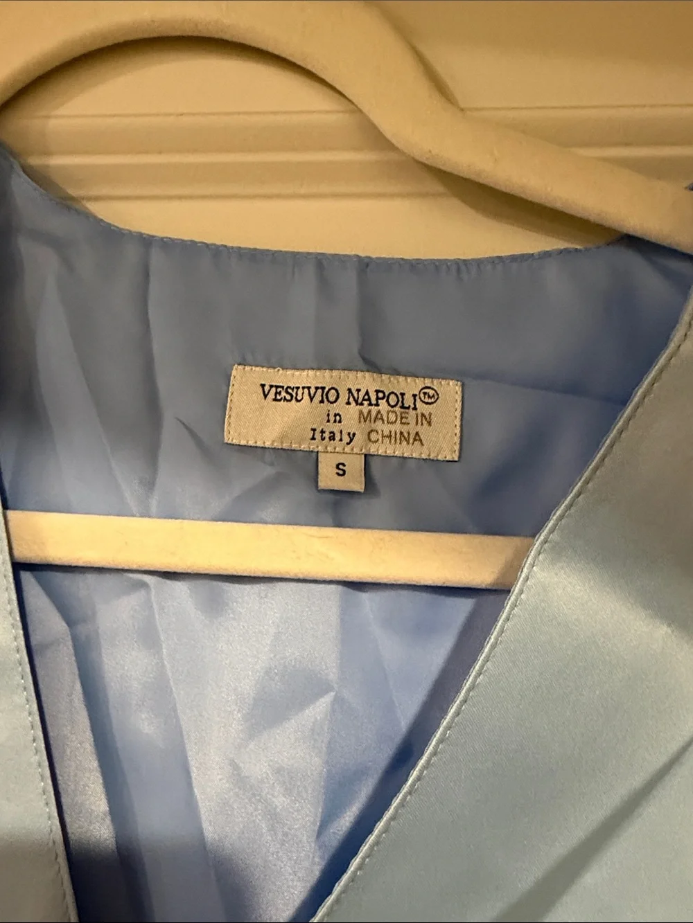 Light Blue Satin Men's Vest - Tailored Formal Waistcoat